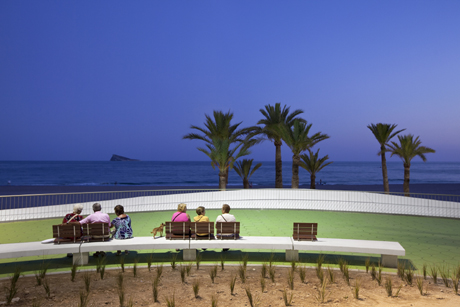 Paseo de Poniente de Benidorm, proyecto ganador en la categoría de Arquitectura en la última edición. Foto Alejo Bagué.
